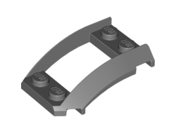 Wedge 4 x 3 Open with Cutout and 4 Studs, Dark Bluish Gray (47755 / 4294289)