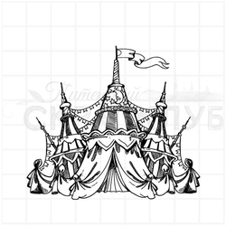 штамп ретро тигр