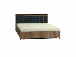 Спальня NATURE (НАТУРА) - 307 Кровать Люкс с подъемным механизмом (1600) Дуб табачный Craft-Черный