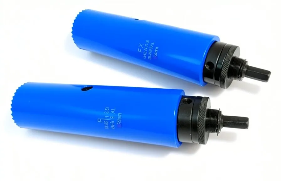 Биметаллическая коронка 62 мм  с держателем и центрирующим сверлом глубина 200 мм