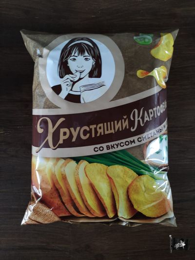 Хрустящий картофель "ДЕВОЧКА" сметана и лук 160 гр.
