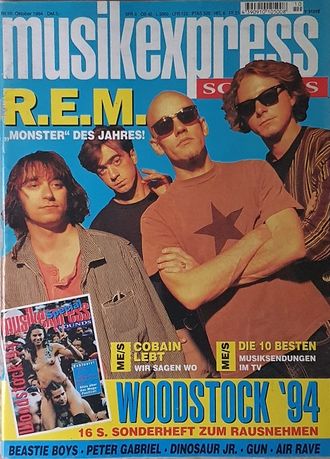 Musikexpress Sounds Magazine October 1994 Rem, Kurt, Иностранные музыкальные журналы, Intpressshop