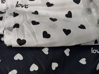 Подушка обнимашка формы Полумесяц С 170 х 30 см био пух с наволочкой cатин сердечки Love