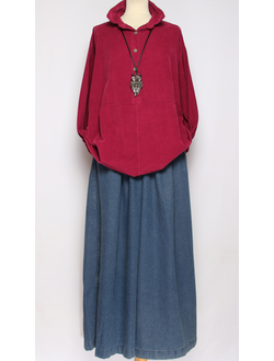 Рубашка "Вельветовая" винный р.52-58