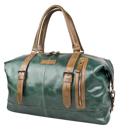 Кожаная дорожная сумка Campora Premium dark green (арт. 
4019-11)