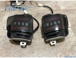 Противотуманки Toyota Land Cruiser 200 бегающие LED черные