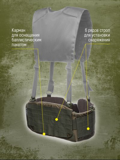 Пояс тактический Варбелт WarBelt CRAB от Калибр, цвет ОЛИВА