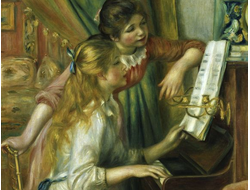 Купить греющую картину с фото репродукции девушки у пианино