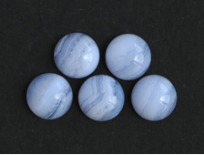 Кабошон Агат голубой в ассортименте, круг 8*3,5 мм