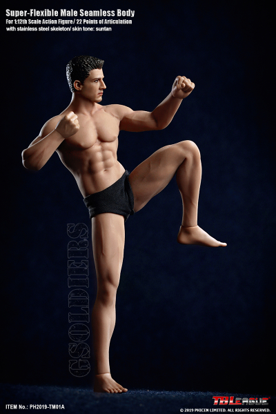 Супер-подвижное бесшовное тело 1/12 scale Super Flexible Male Seamless Body PH2019-TM01A TBLeague