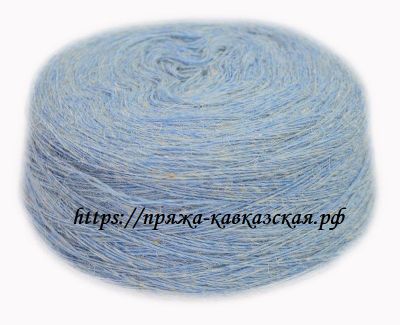 Рассказовская пряжа шерсть Меринос голубой