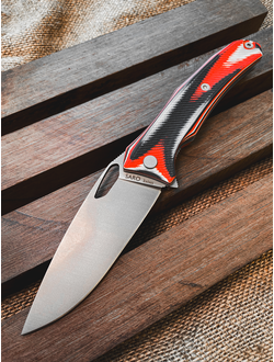 Складной нож Бизон сталь Elmax, рукоять G10, цвет швейцарка