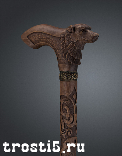 Трость "Волк Резной"