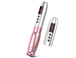 (УЦЕНКА) Беспроводная машинка для татуажа EZ LOLA AIR Pro PMU Wireless 6 Strokes X 2 Power Pink