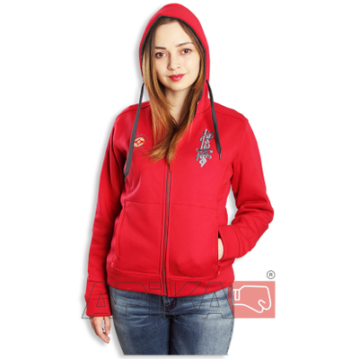 APIKA Толстовка утепленная на флисе с вышивкой символики (женская модель)