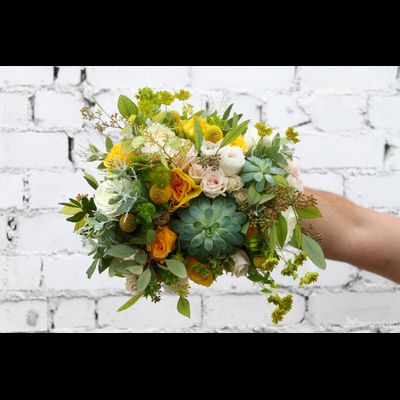 Букет невесты &amp; Бутоньерка № 1323