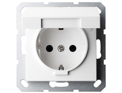 Розетка 2К+З с крышкой Wedder, белая
