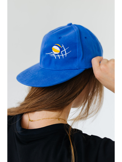 Кепка с прямым козырьком синяя (мяч пляжный)