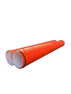 ТРУБА КОРЕКС ПП ДВУХСЛОЙНАЯ ГОФРИРОВАННАЯ SN10 ID250/282 С РАСТРУБОМ И УПЛОТНИТЕЛЬНЫМ КОЛЬЦОМ