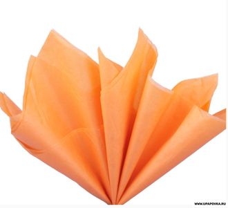 Бумага тишью 76х50 см 10 листов Светло-оранжевый