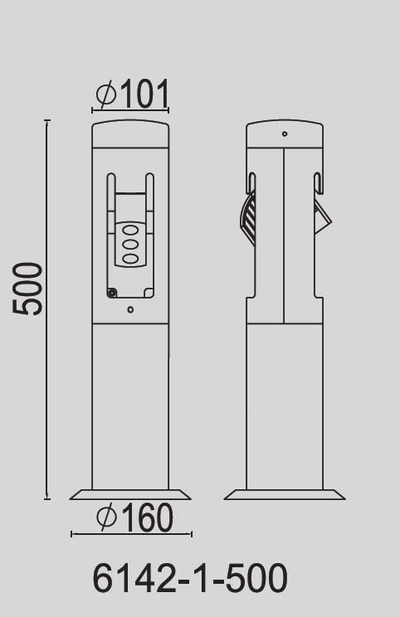 Садово-парковый светильник серии  COLUMN 500