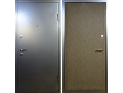 Железная дверь с порошковым напыление и отделкой из винилискожи. Модель ДК254