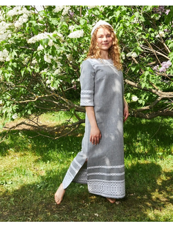 Платье "Лебедушка" ручное ткачество