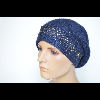 Берет Vizio 1364  B синий стразы