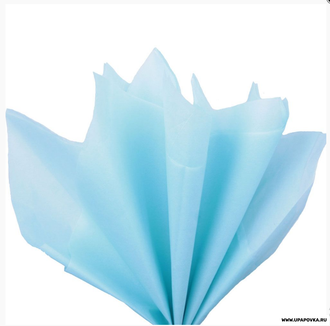 Бумага тишью 76х50 см 10 листов Голубой