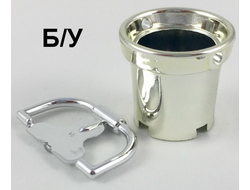 ! Б/У - Container, Bucket 2 x 2 x 2 with Handle Holes with Same Color Handle 48245 / 48246, Chrome Silver (48245c01) - Б/У
