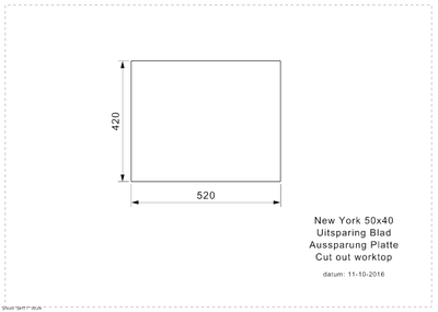 Мойка Reginox New York 50x40 Comfort PVD