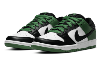 Nike SB Dunk Low Classic Green (Зеленые с белым) Арт4 сбоку