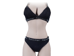 Комплект женского спортивного белья (черный) - 1/6 Female classic underwear (SA038C) - SA Toys