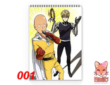 One-Punch Man  блокнот А6 на пружине или на скрепке