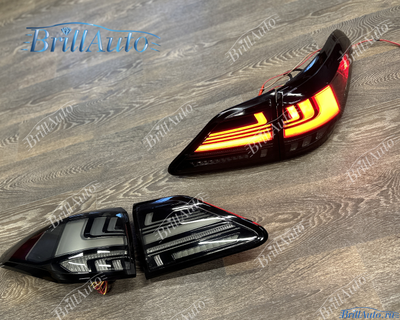 Стопы Lexus RX 2009-2015 черные с анимацией