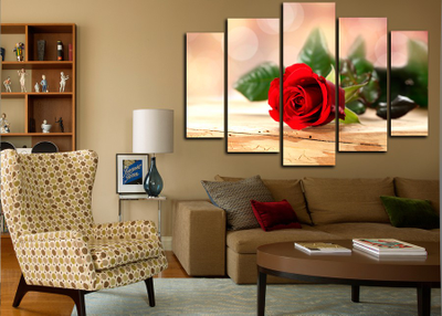 Модульная картина "Нежный бутон розы"