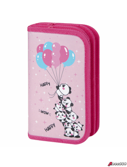 Пенал ЮНЛАНДИЯ, 3 отделения, полиэстер, 19×11 см, «Funny trip». 271029