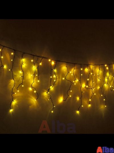 Бахрома 3*0.5 м ЖЕЛТЫЙ, мерцание IP 54