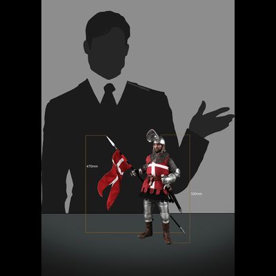 Английский рыцарь-бакалавр Столетней  войны (KNIGHT OF BACHELOR) - Коллекционная ФИГУРКА 1/6 scale SERIES OF EMPIRES (DIE-CAST ALLOY) (SE067) - COOMODEL