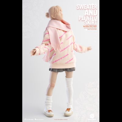 Женский комплект с толстовкой (розовая) и юбкой 1/6 Clothing set pink (CA010) - Worldbox