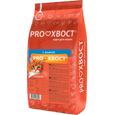 Корм Прохвост для взрослых кошек с рыбой 10 кг