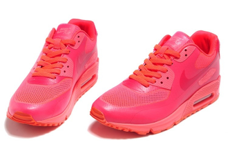 Nike Air Max 90 Hyperfuse красные с оранжевым (36-40) Арт. 008M