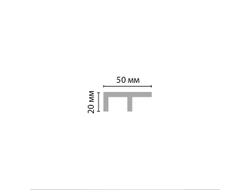 Плинтус потолочный под подсветку DECOMASTER D508 ДМ(20*50*2000 мм)