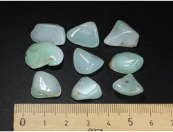 Хризопраз, галтовка в ассортименте, Казахстан (13-18 мм, 1-2 г) №26702