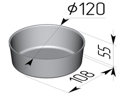 Хлебная форма 120*108*55