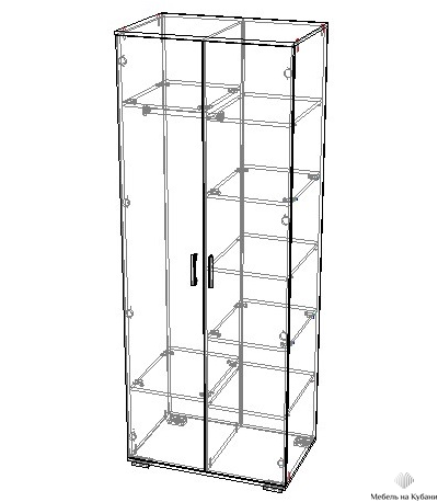 Шон-13 шкаф двухдверный распашной Белый