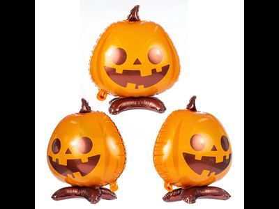 Шар 3D (22''/56 см) Фигура на подставке, Тыква на Хэллоуин
