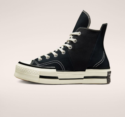 Женские Кеды Converse Chuck 70 Plus black high на платформе A00916C