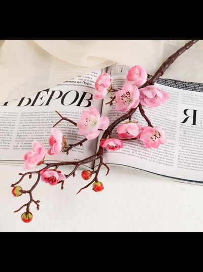 Ветка сакуры розовая, высота 60 см