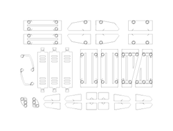 Комплект оригинальных панелей LEGO Technic 31 шт., White